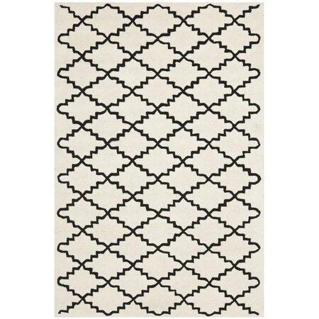 Safavieh Chatham Hand Tufted Large Rectangle Rug- Ivory - Black- 8 x 10 ft. CHT721A-8